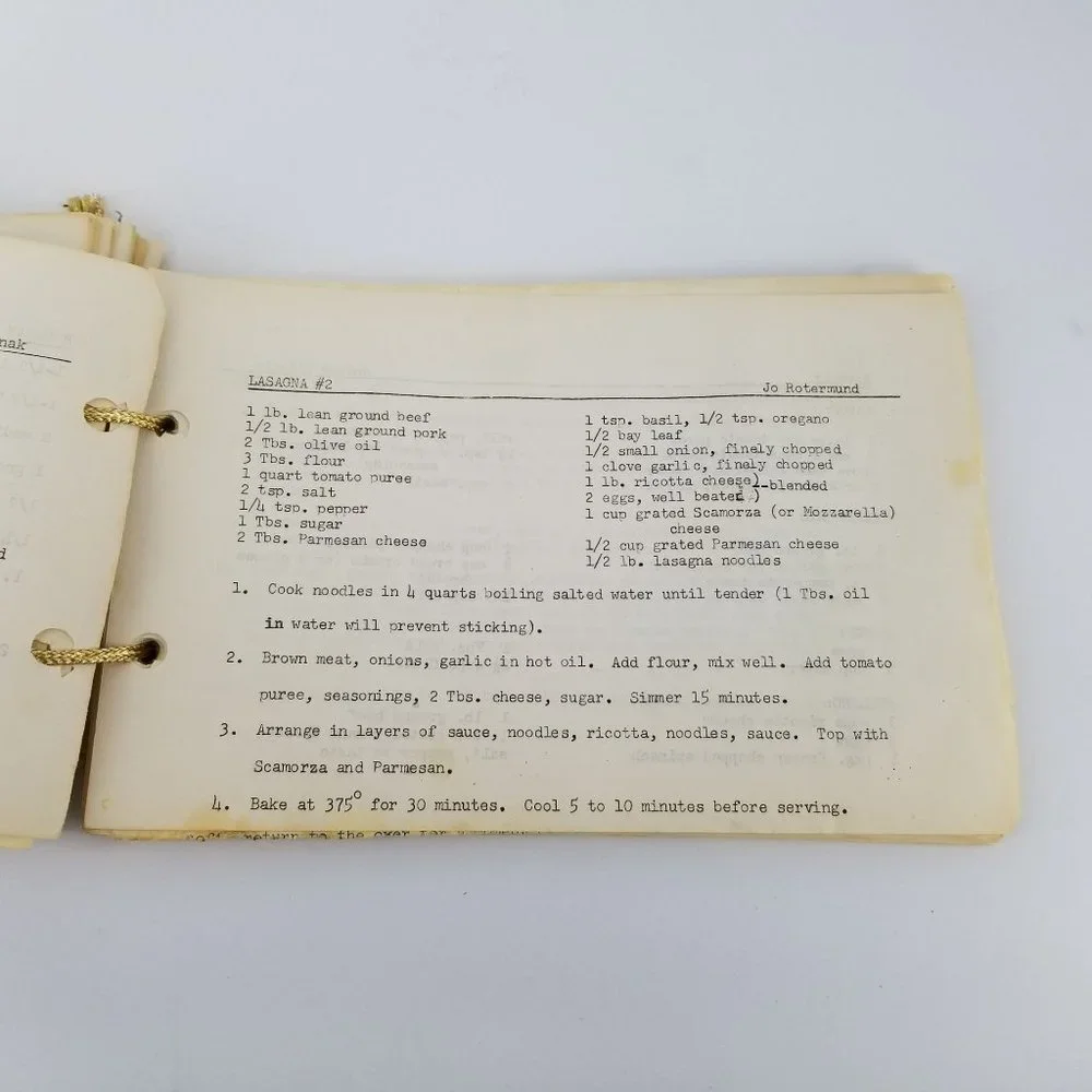 Vint Cooking Around The Square Second Time Around Recipe Cookbook Group Handmade